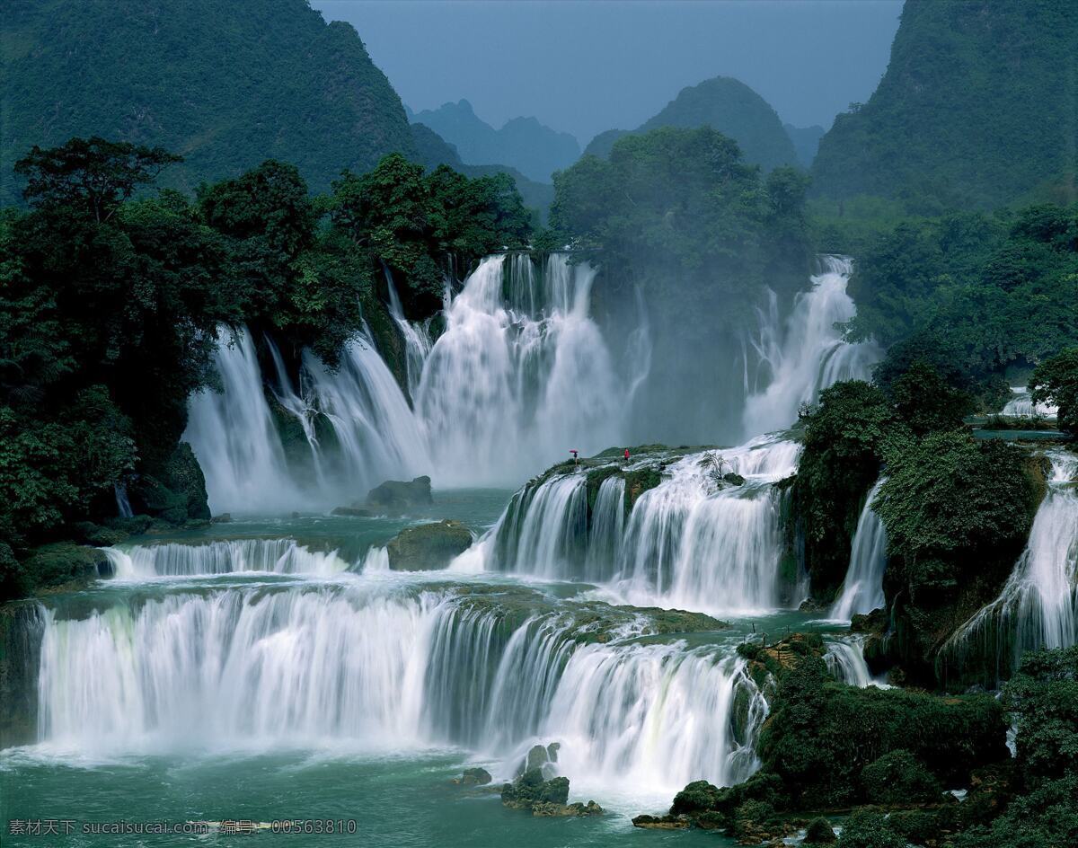 瀑布 湖泊 风景图 水 自然风景图 树 山川 山水图 自然风景 自然景观