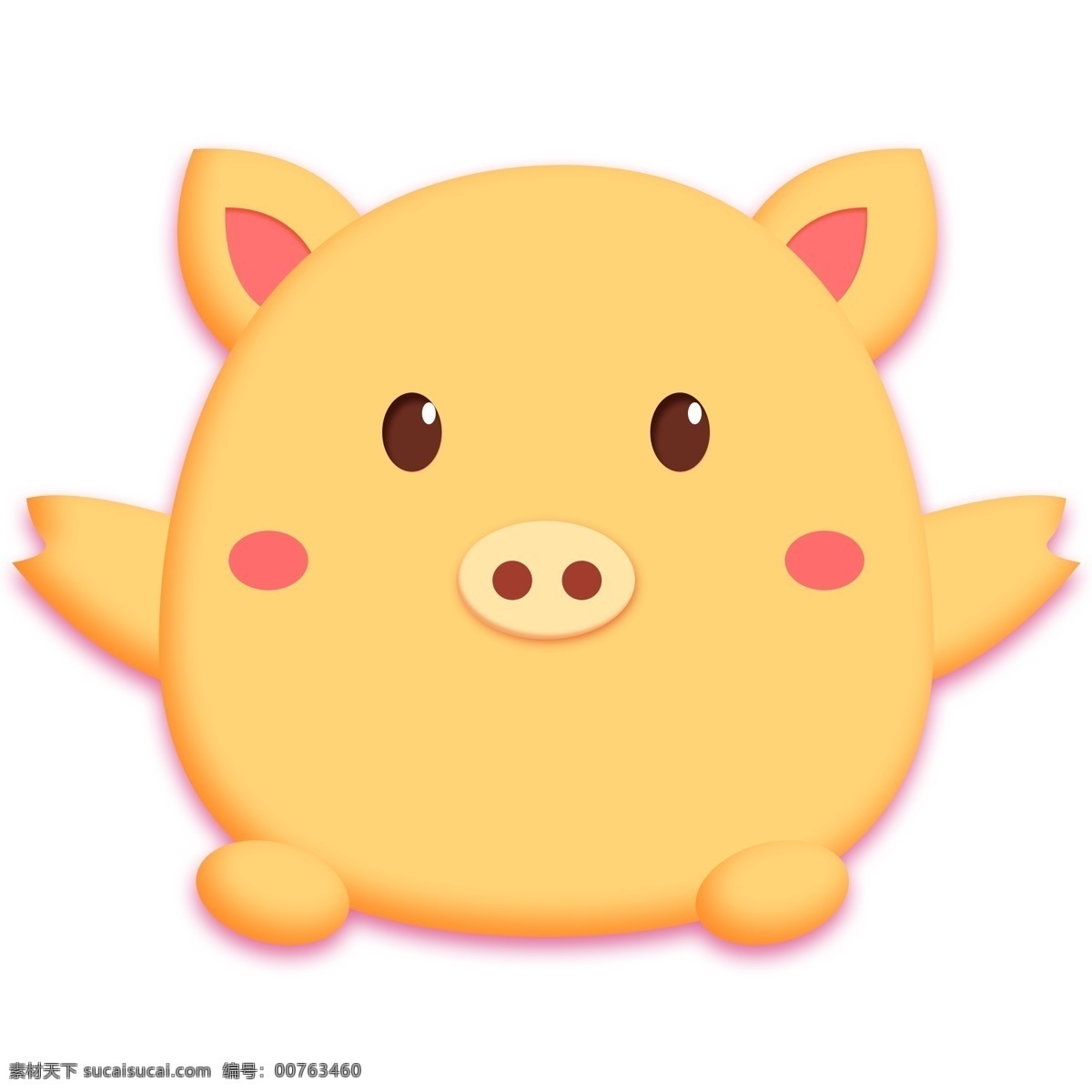 小 猪 动物 卡通 透明 新年元素 小猪 插画元素 卡通元素 透明素材