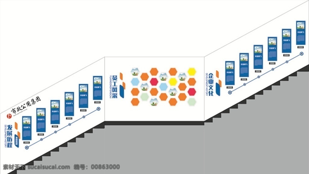 楼道标识 党建 文化 企业文化 员工风采 历程