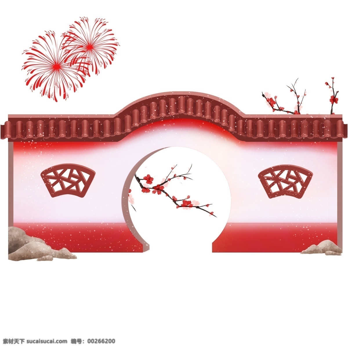 新年 元素 新春 喜庆 团圆 庭院 气氛 环境 新年元素