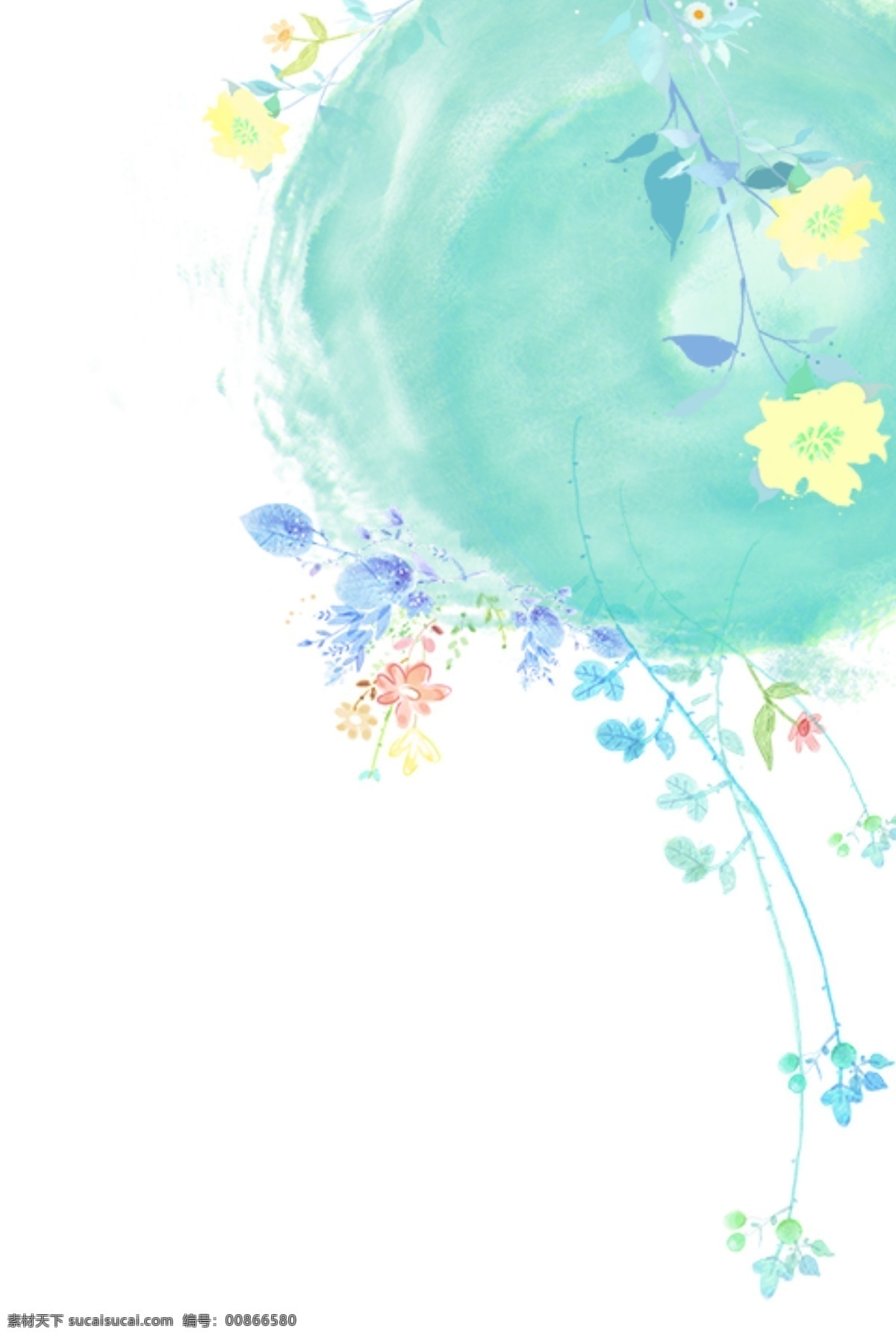 浅蓝色 碎花 底纹 韩国 元素 分层 纹理 花 素雅背景