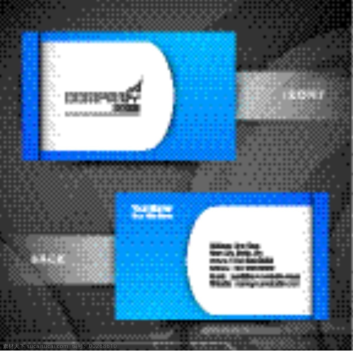 企业 名片 模板 简洁蓝色背景 名片模板下载 矢量图 名片卡 广告设计名片