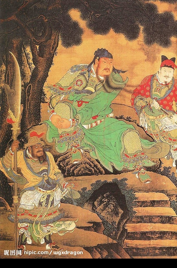 关羽擒庞图 关羽 中国传世名画 人物 文化艺术 绘画书法 古典 设计图库