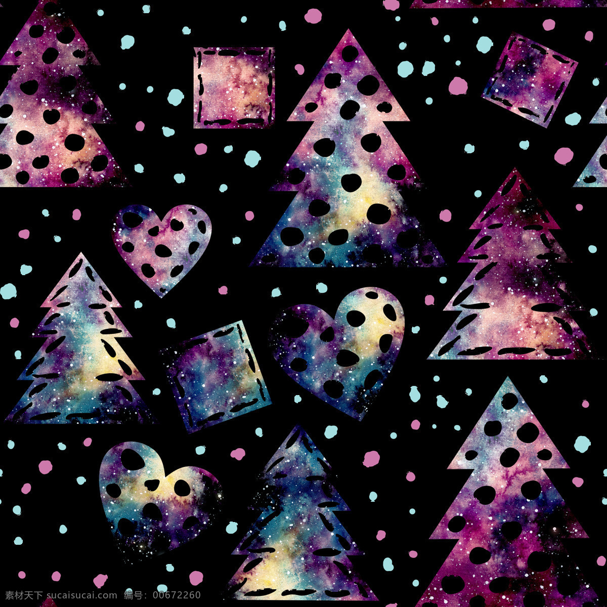 彩绘 星空 圣诞树 透明 爱心 渐变 免扣素材 圣诞节 水彩 透明素材 烟花 装饰图案