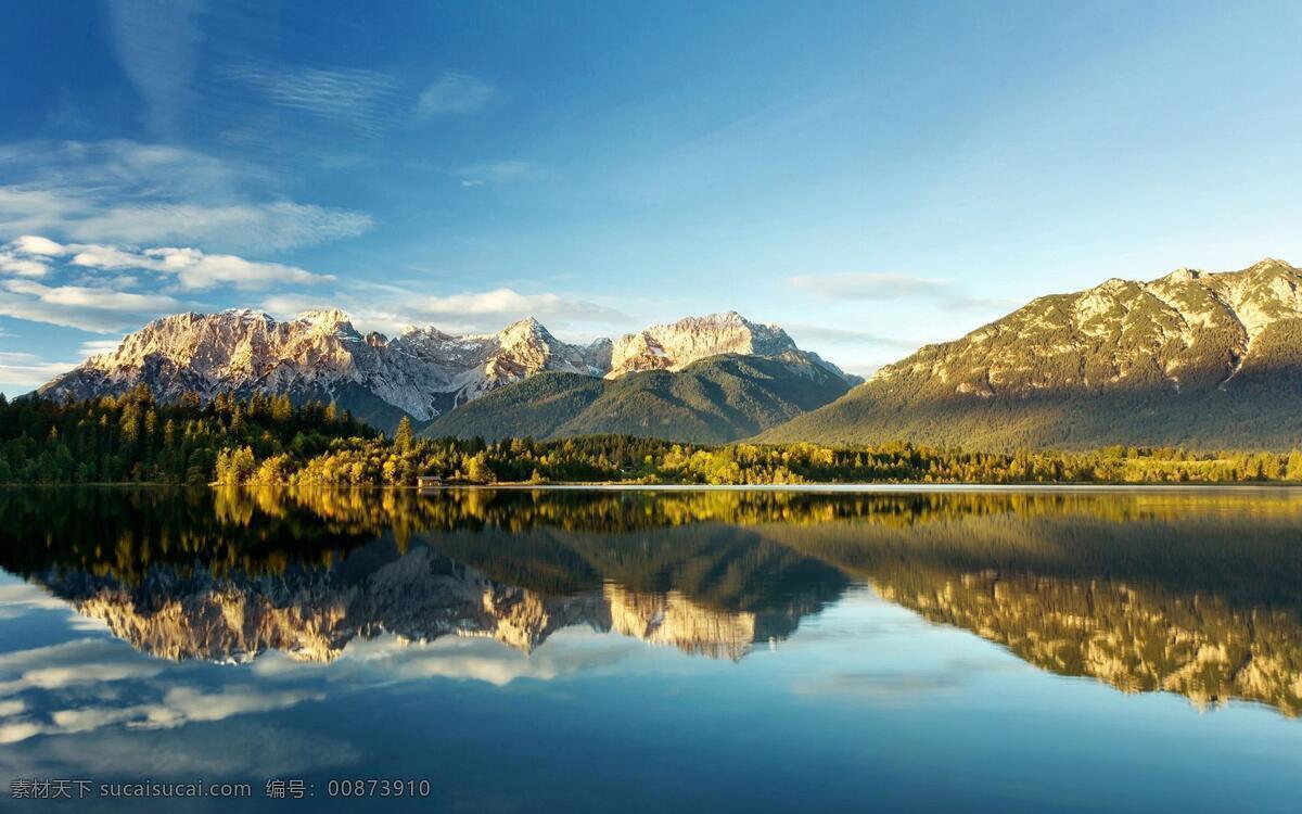 山水画 山 水 山清水秀 天 湖 自然景观 自然风景