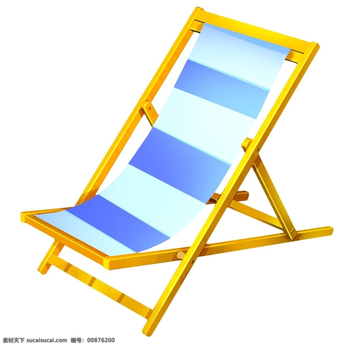 黄色躺椅工具 沙滩 旅游 休息