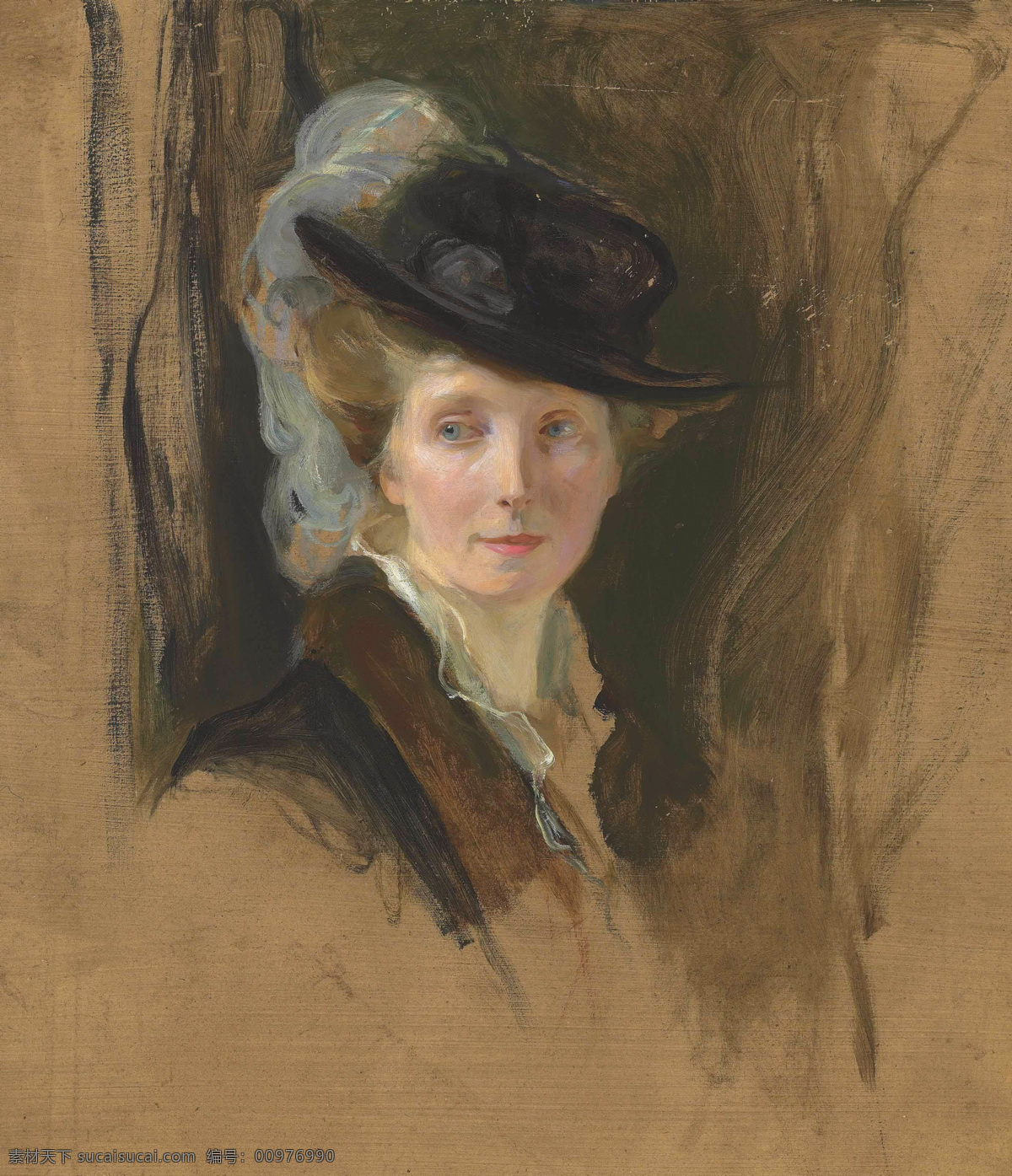 菲利 普德 拉斯洛 作品 法国画家 露西吉尼斯 女士画像 半身肖像 19世纪油画 油画 文化艺术 绘画书法