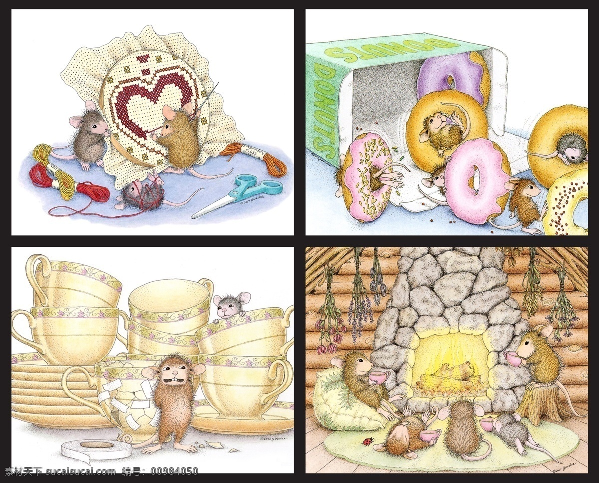 插画 动物 绘画 绘画书法 文化艺术 小老鼠 可爱 小 老鼠 设计素材 模板下载 插画集
