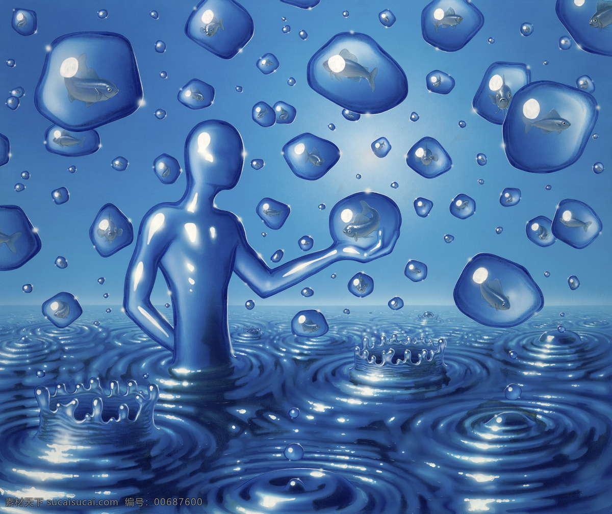 水珠 抽象 人物 抽象人物 波纹 水滴 水纹背景 水面 书画文字 文化艺术