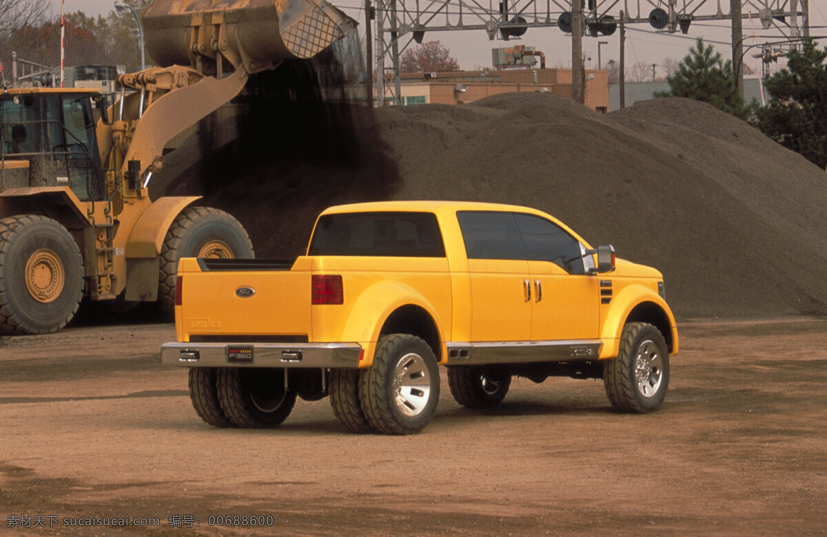 黄色 卡车 汽车 汽车摄影 汽车素材 高档汽车 名车 交通运输 汽车广告 汽车图片 现代科技