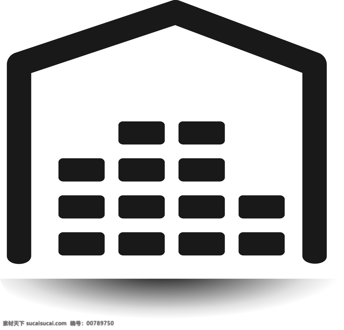 黑色 仓库 免 抠 图 房子 楼房 ui应用图标 卡通图案 卡通插画 电脑图标 应用图标 免抠图