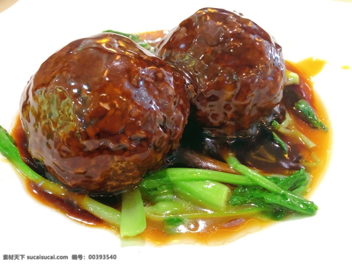 狮子头图片 红烧 狮子头 荤菜 上海菜 油菜 照片 餐饮美食 传统美食