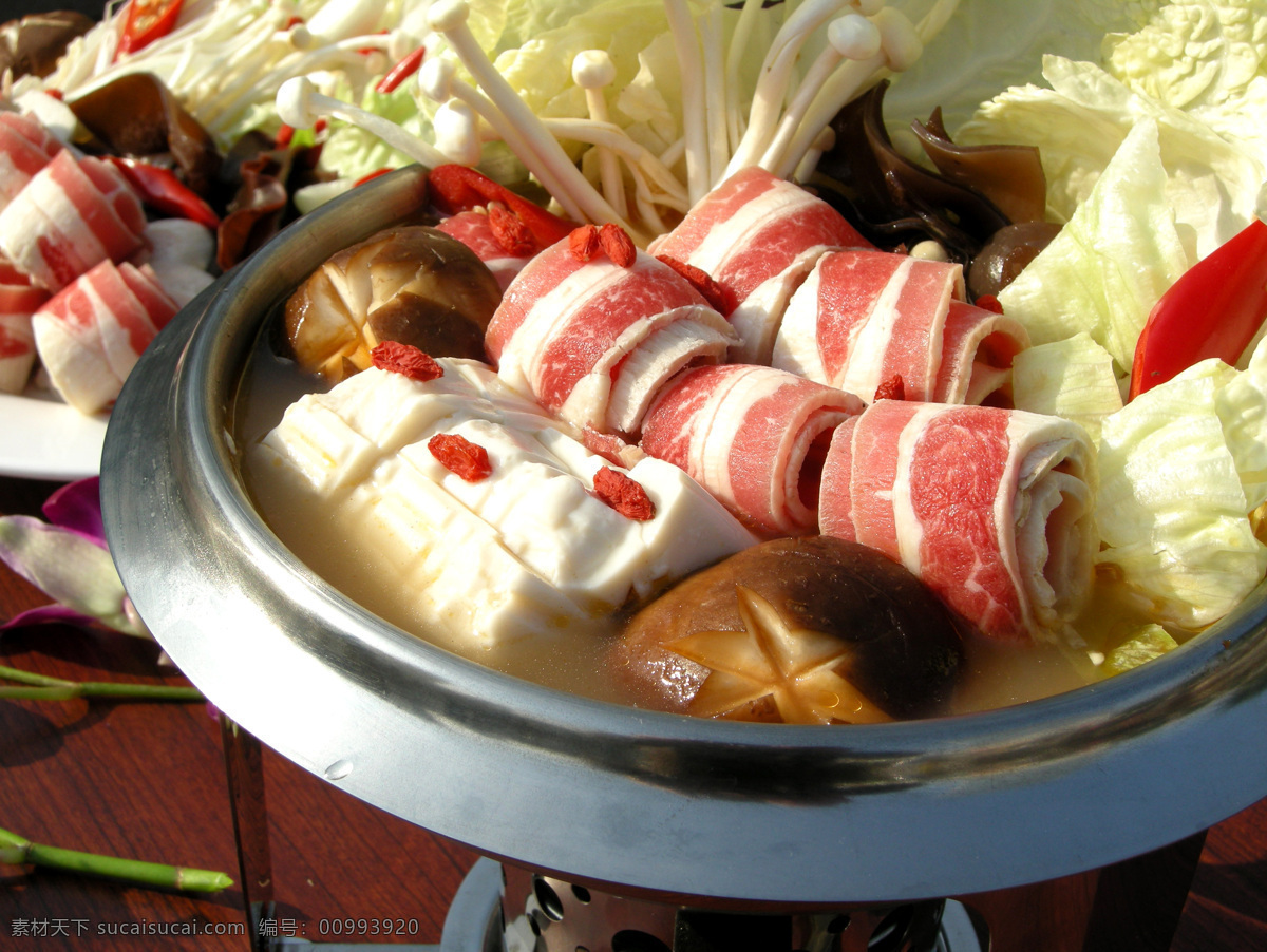 火锅 餐饮美食 传统美食 牛肉 汤 香菇 小吃 麻辣刷 肉卷 羊肉 psd源文件