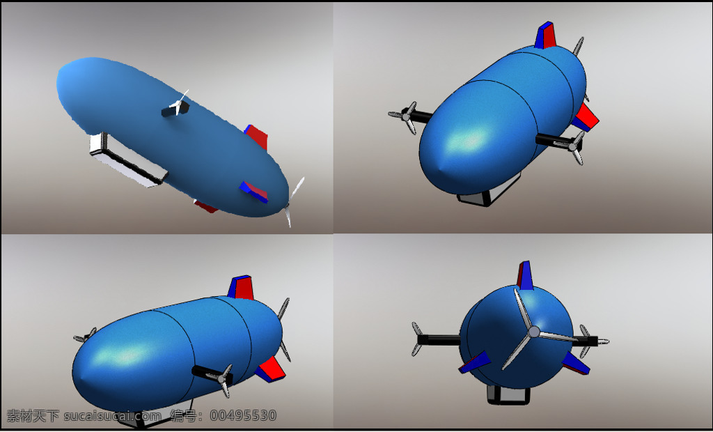 飞艇 飞船 飞艇飞船 3d模型素材 其他3d模型