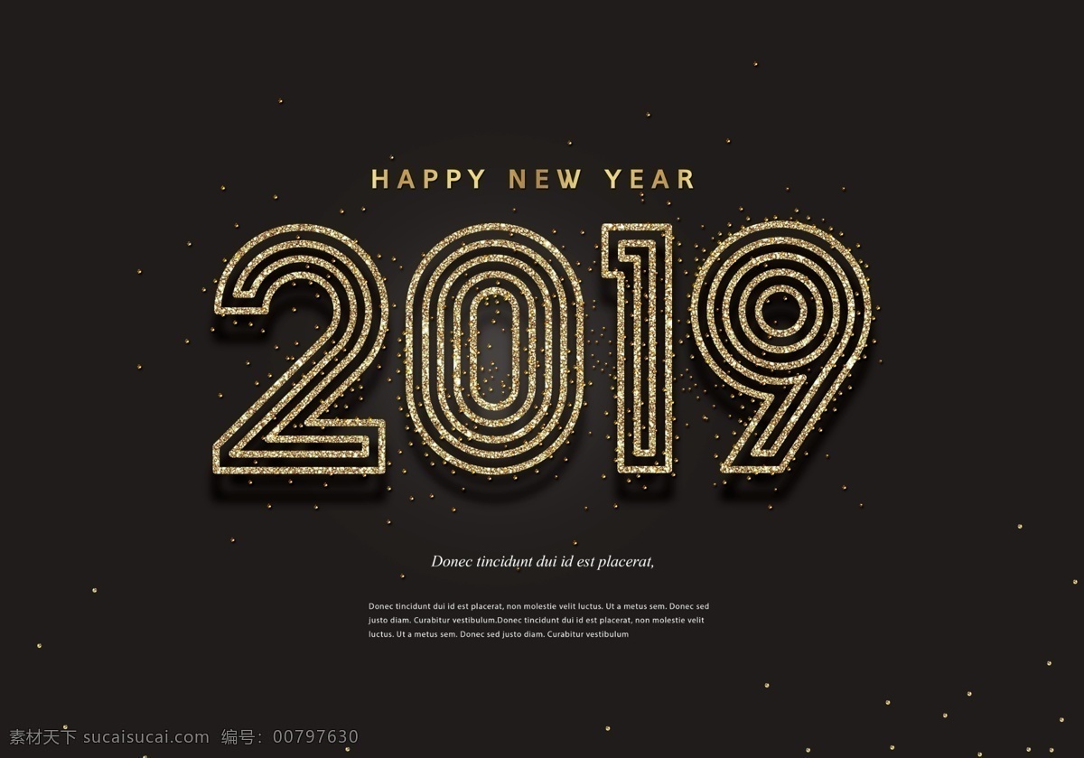 2019数字 2019新年 2019年 2019 数字 创意2019 艺术2019 2019设计 线条2019 现代2019 时尚2019 矢量花纹 新年 创意设计 分层