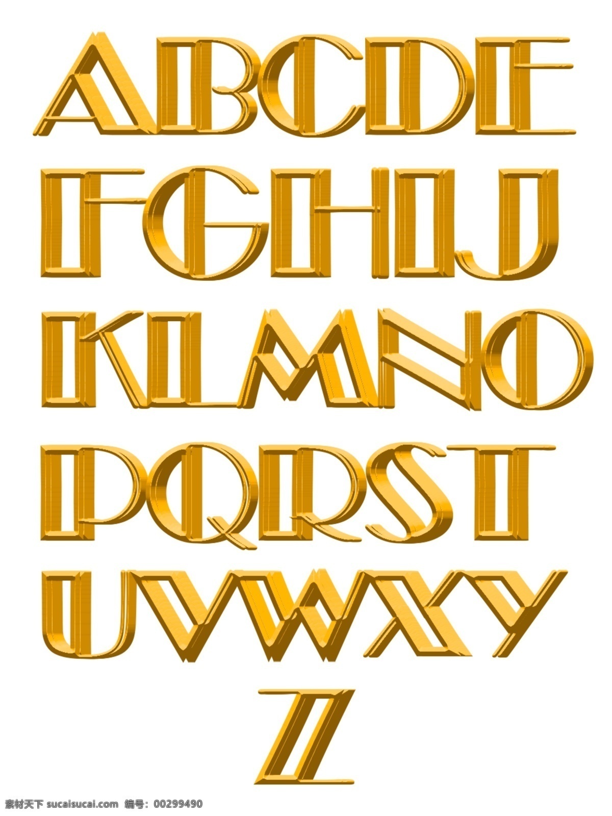 手绘 创意 金属 立体 英文 字母 合集 艺术字 英文字母 字母合集 大写字母