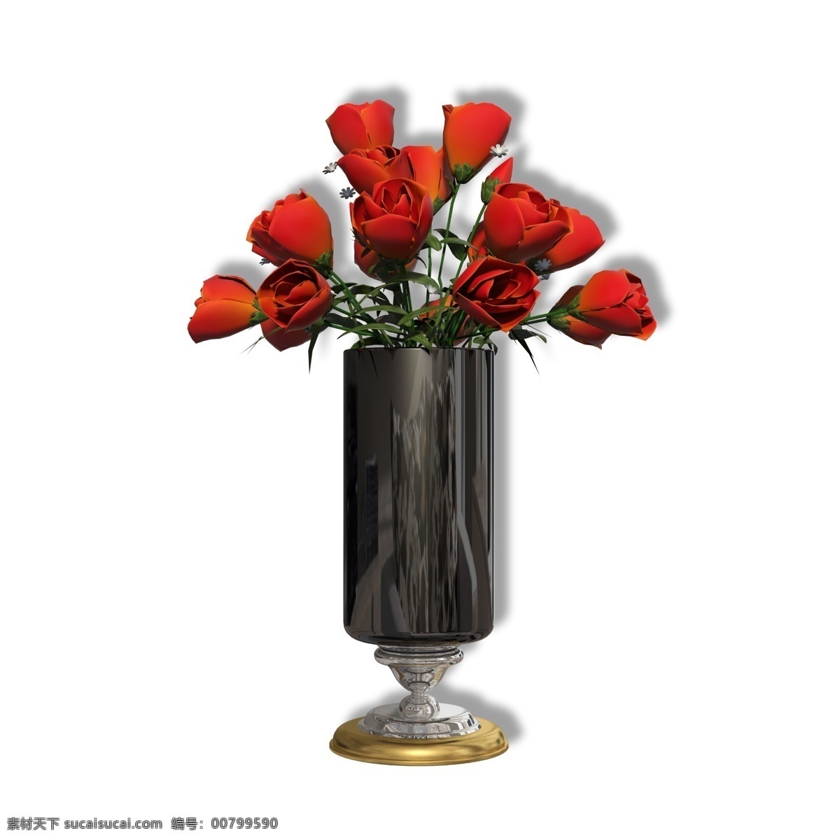 金属 花瓶 玫瑰 插花 不锈钢