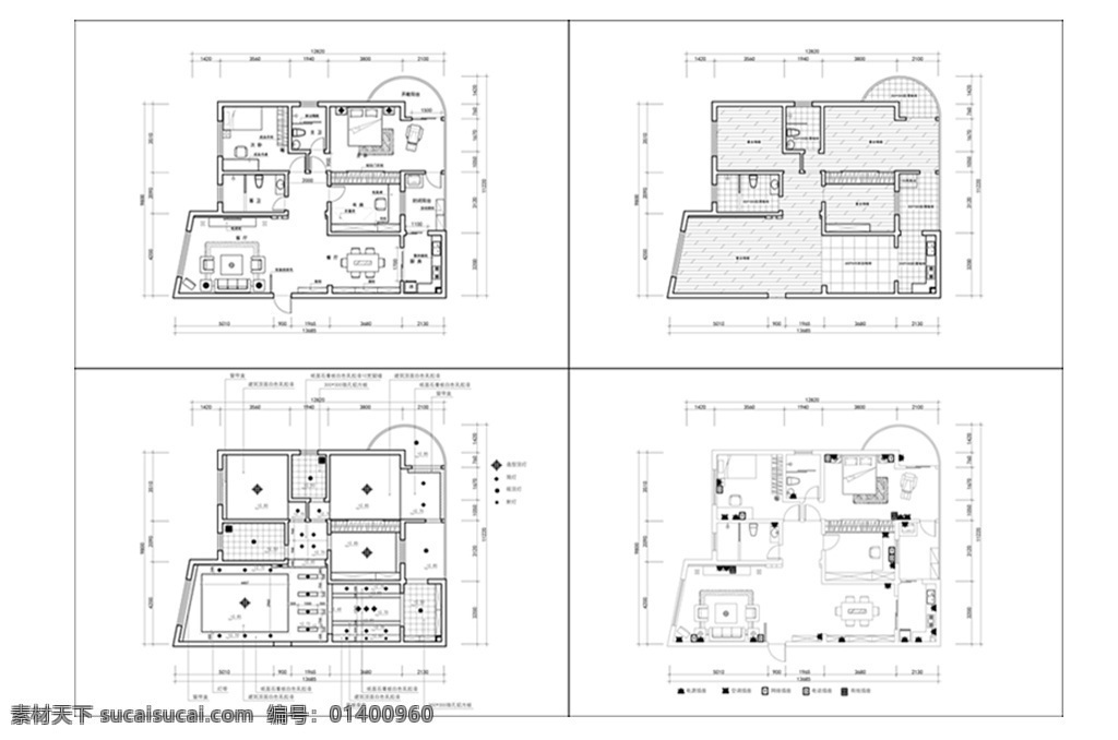 cad 三房 户型 设计施工 图纸 施工图纸 平面 方案 居室布局定制 多层 图 定制 居室 平面图 高层 施工 三室 两 厅
