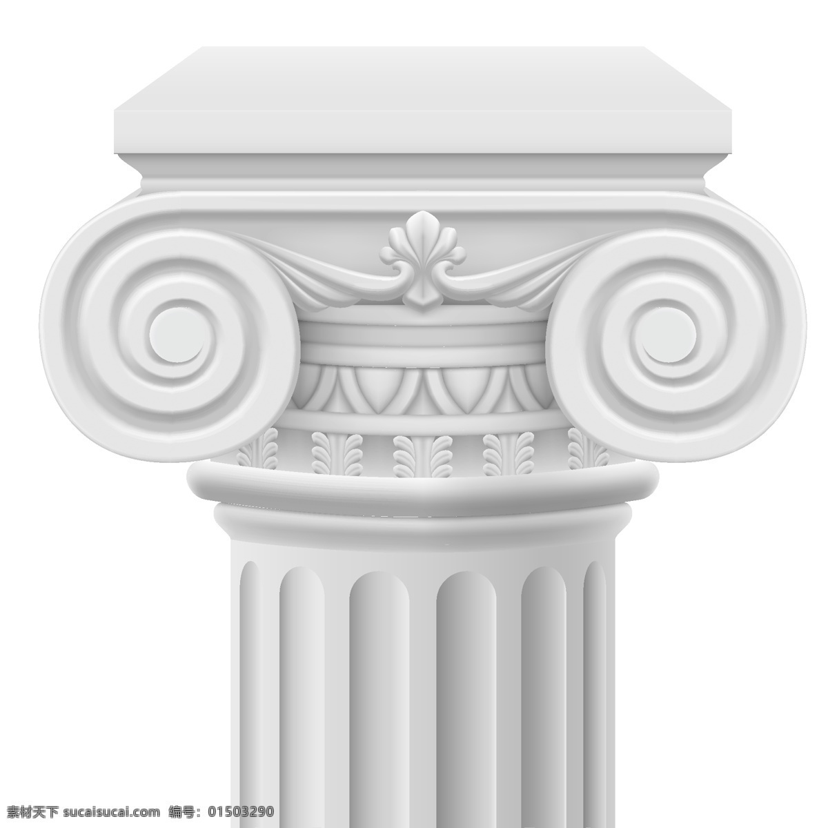 洁白 美丽 罗马柱 洁白美丽 柱子 建筑 生活百科 矢量素材 白色
