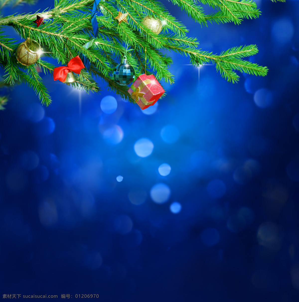 圣诞背景图 梦幻光斑 圣诞球 吊球 梦幻背景 圣诞装饰 圣诞节 圣诞卡片 圣诞素材 节日庆典 生活百科 蓝色