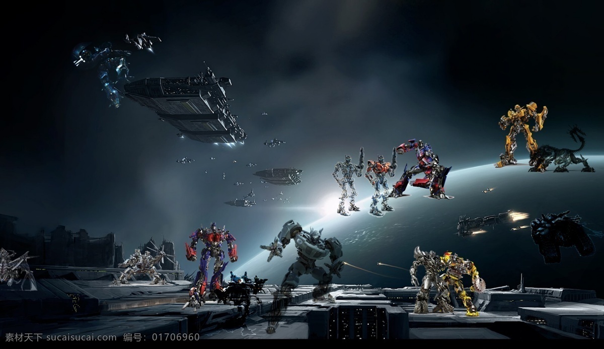 游戏场景 变形金刚 游戏 场景 人物 机器 怪兽 太空 宇宙 星球 飞船 背景 壁纸 动漫 机器人 科幻 分层 源文件