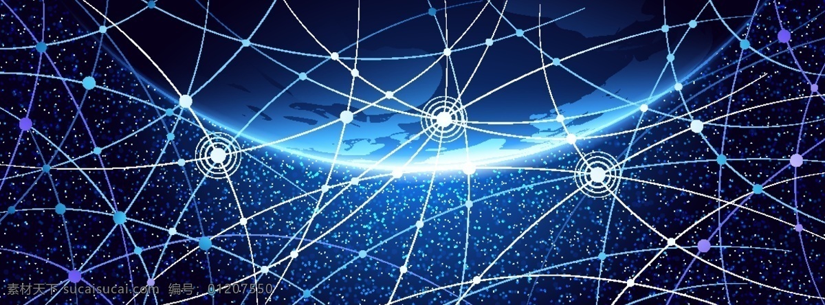 商务 蓝色 地图 科幻 发光 网络 矢量图 光斑 荧光 版图 极光 宇宙 神秘 地球 生命 摇篮 线条连接