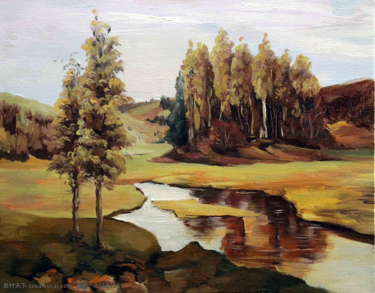 白云 彩色 风景 风景油画 河岸 河边 河水 绘画 油画 油画风景 色彩 艺术 朦胧油画 朦胧画 油画作品 大师作品 当代 艺术家 作品 艺术家作品 景色 景色油画 乡村油画 树 树木 天空 小河 小溪 溪水 绘画书法 文化艺术 家居装饰素材