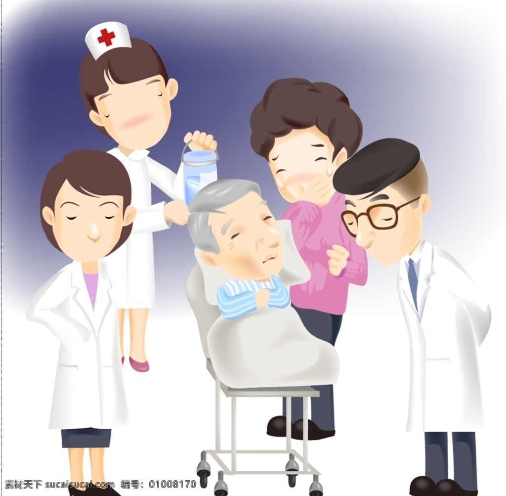 矢量医护人员 医生 护士 看病 抢救 诊断 ai格式 卡通医护人员 照顾病人 医患关系 共享素材 卡通设计