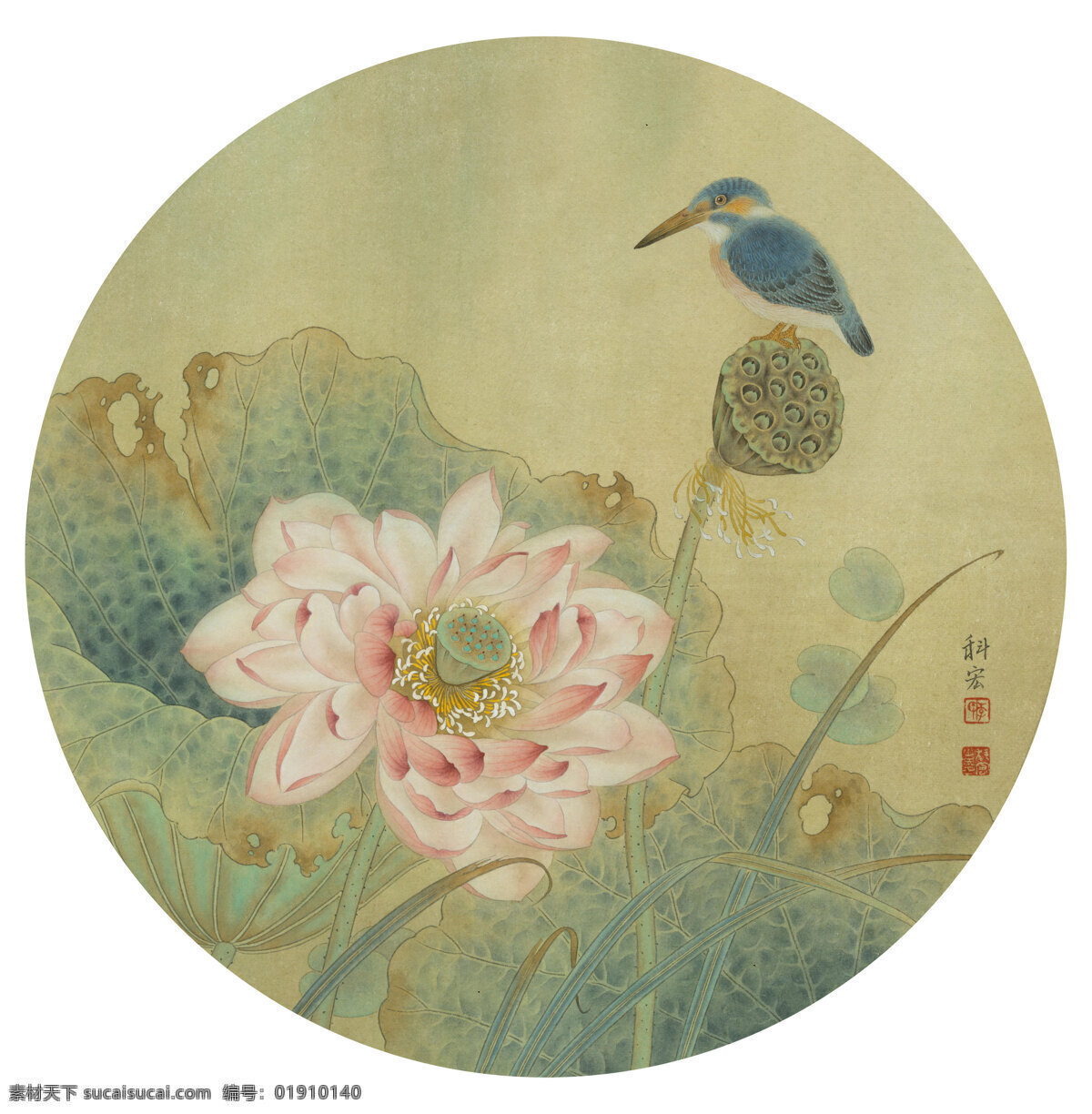 科 宏 工笔 荷花 圆 扇 工笔画 字画 国画 走廊挂画 客厅挂画 教室挂画 花鸟画 工笔花鸟 工笔国画 工笔荷花 工笔画欣赏 工笔画素材 文化艺术 绘画书 法 高清工笔画 风景 绘画书法