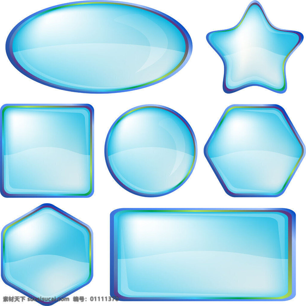 蓝色 水晶 按钮 图标 蓝色水晶按钮 球 其他图标 标志图标 星星 五角星 矢量
