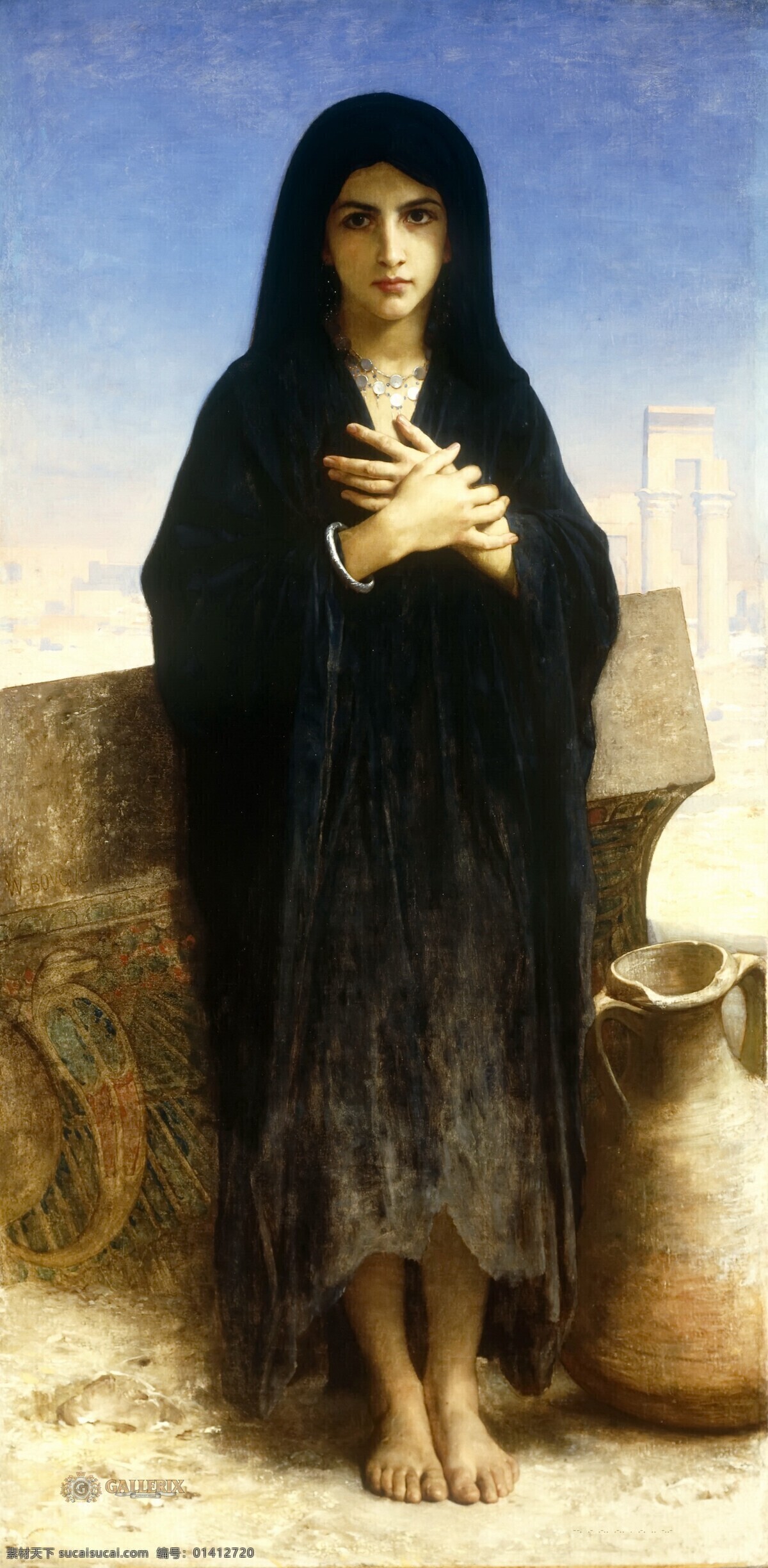 修女肖像画 白俄罗斯 修女肖像 黑色 修女 妇女 贵妇 美女 人物画 肖像画 油画 宗教画 贫民窑 文化艺术 绘画书法