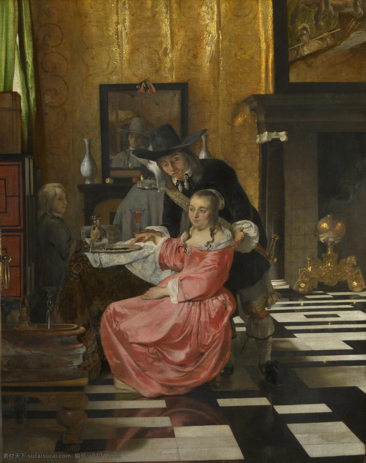 壁画 绘画书法 精品 美术 名画 欧洲油画 人物油画 代尔夫特 一个 女人 拒绝 杯酒 设计素材 模板下载 油画 珍藏 装饰画 精美油画 名作 艺术品 欧式绘画 文化艺术 家居装饰素材