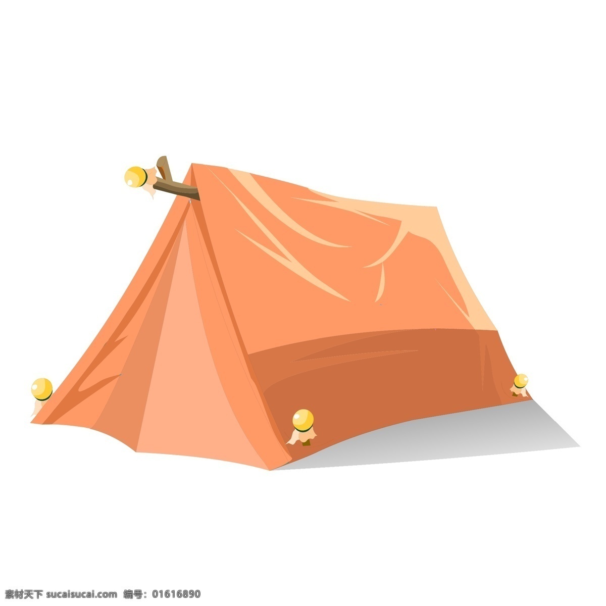 春游 野营 卡通 帐篷 营地 卡通手绘 矢量装饰 手绘帐篷 橘色 矢量帐篷 矢量图形