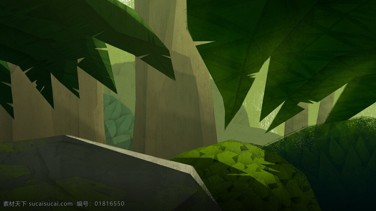 树林 深深 背景 动漫 游戏 二维 背景图片