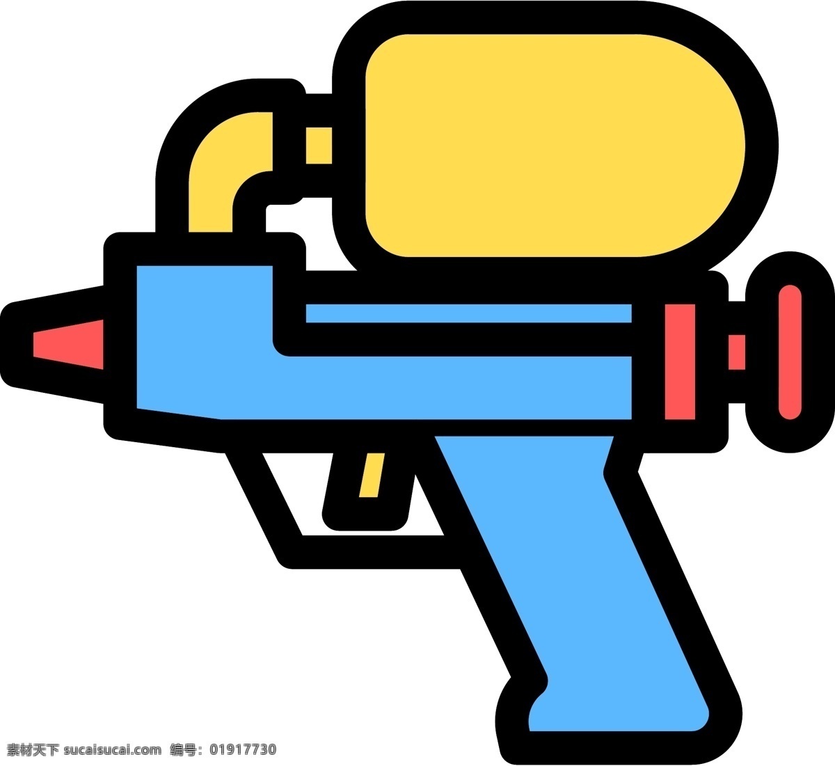 儿童节 玩具 水枪 矢量图 多颜色 卡通 可爱 玩具水枪 节日文件 扁平化图案 无限 放大 不 模糊