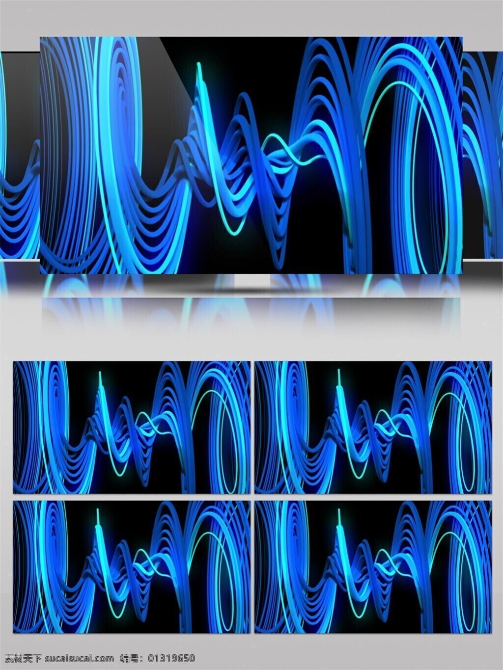 线条 缠绕 旋转 视频 科技蓝色 缓慢旋转 视频素材 动态视频素材