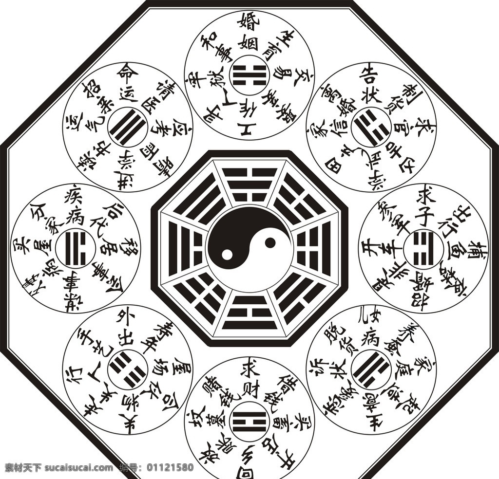 八挂图素材图片下载-素材编号01121580-素材天下图库