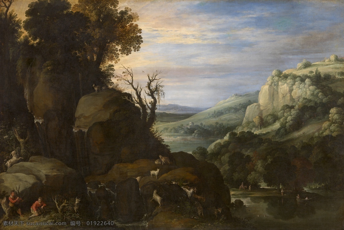 landscape 大师 画家 古典 画 建筑 景物 装饰画 油画 rijckaert marten 人物 高清 西方 国外 现代 家居装饰素材