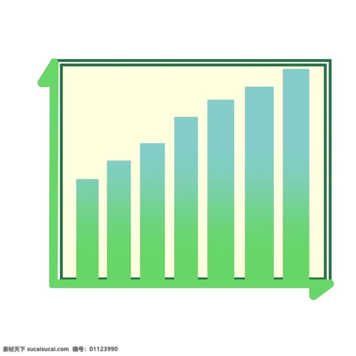 金融 数据 上升 图标 金融商务科技 绿色柱形 上升分析 数据分析图案 立体 商务图案 商务创意插画