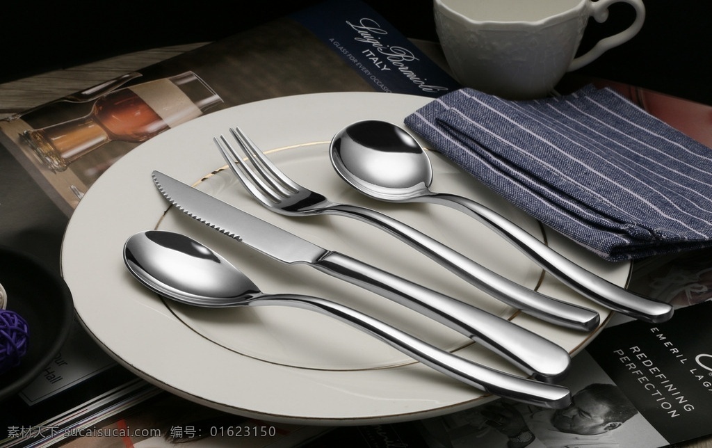 厨房餐具 不锈钢 刀叉勺 高清 厨具 生活百科 生活素材