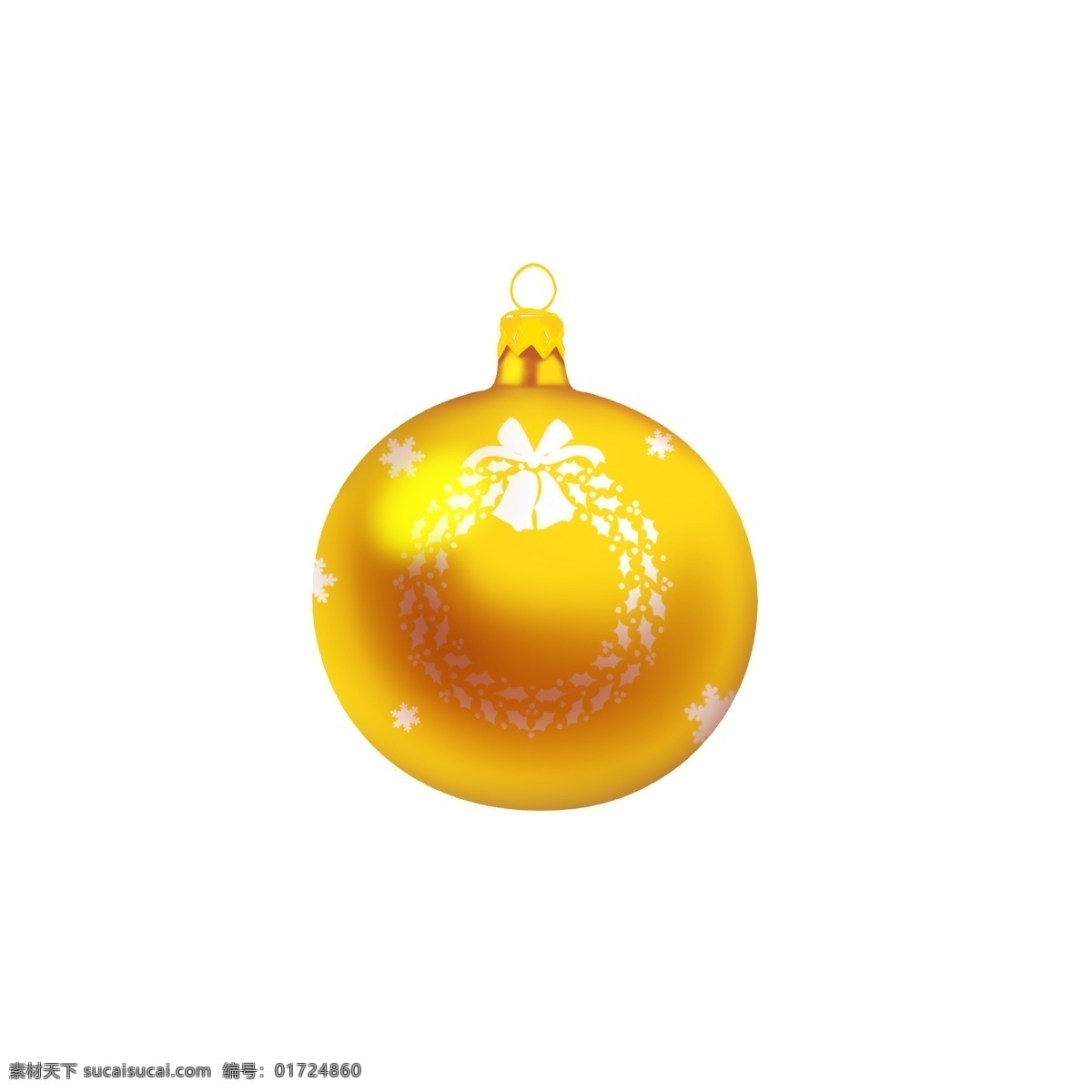 手绘 圣诞 装饰 球 金色 黄色 花环 雪花 创意 商用 圣诞节 可爱 手绘风 平安夜 铃铛 白色 配图 可商用 写实
