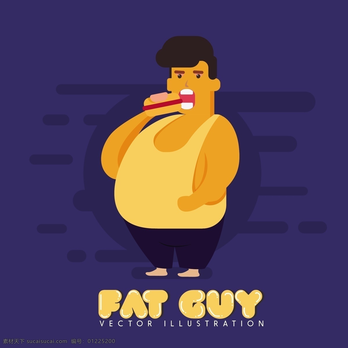 一个 胖子 吃 汉堡 男胖子 减肥 吃汉堡 减肥产品