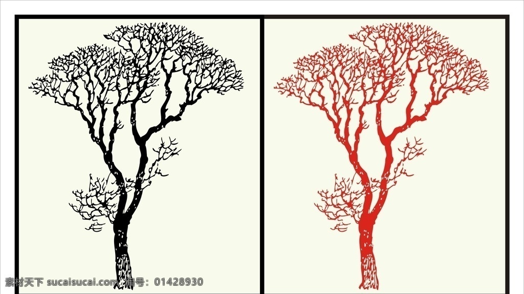 树干 抽象树 树 枝条 树形 树枝 艺术画 装饰画 无框画 抽象画 装饰艺术 矢量无框画 文化艺术 绘画书法