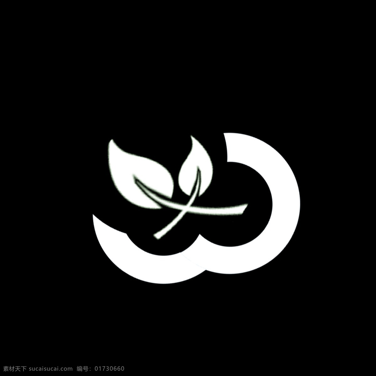 logo绿叶 logo 餐饮 绿色 黑色