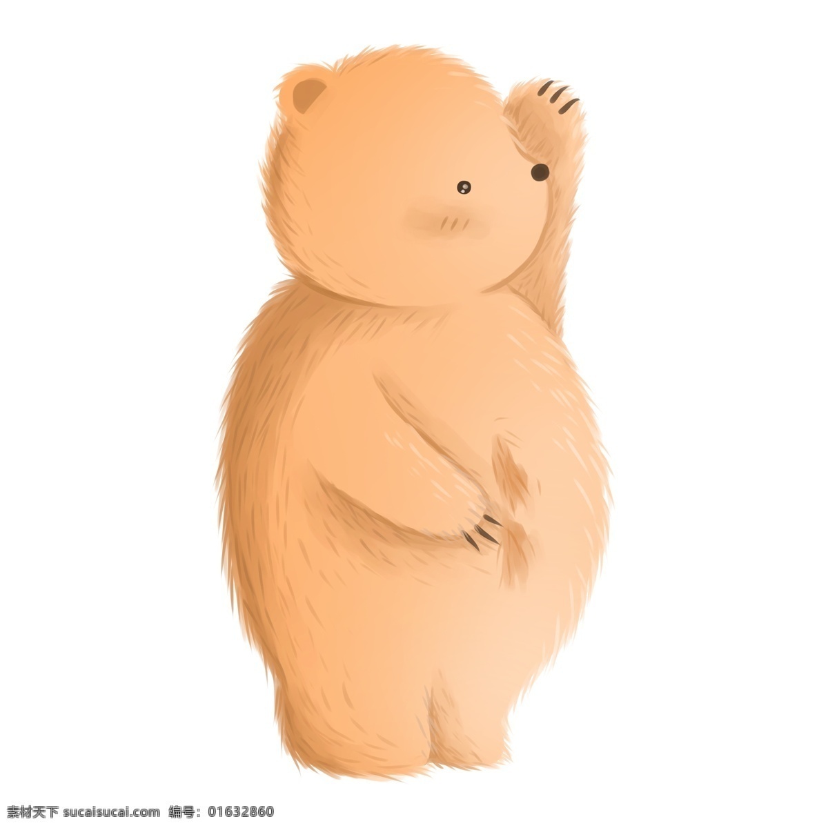 可爱 手绘 小 熊 透明 小熊素材 卡通元素 透明素材 动物 装饰图案