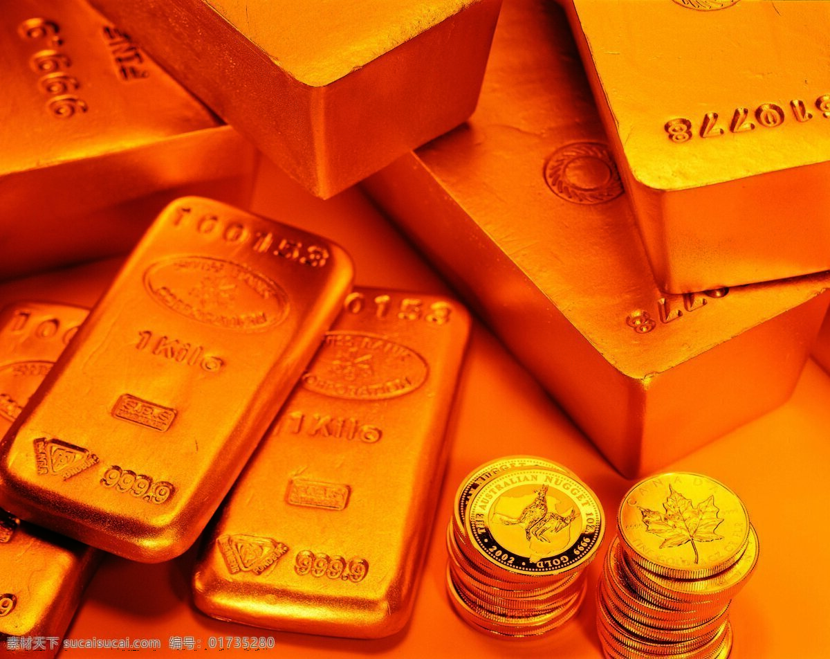 金 砖 金币 金融货币 钱 金钱 财富 黄金 金子 金条 金砖 商务金融