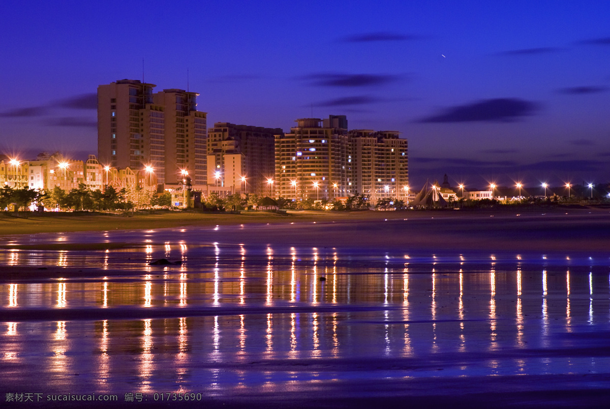 海景 城 夜色 风光 威海 海景城 海水浴场