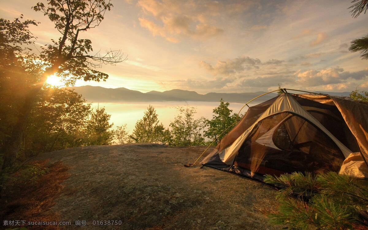 户外露营帐篷 户外 黄昏 黄色 露营 帐篷 美景 自然环境 湖水 旅游摄影 自然风景