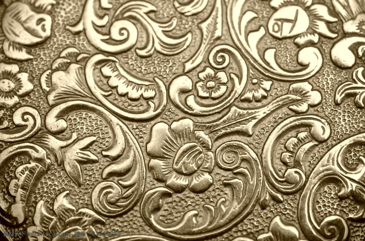 欧美 金属 花纹 底纹 金色 欧美金属花纹 底纹边框