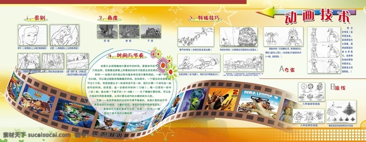 动画片 广告设计模板 花边 箭头 胶片 夸张 流线 漫画 动画技术展板 动画技术 景别 角度 特殊技巧 时间与节奏 校园文化 展板 动漫室 墙绘 兔子 异型 形状 肖像 线描 学校文化展板 展板模板 源文件 其他展板设计